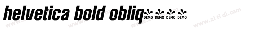 helvetica bold obliq字体转换